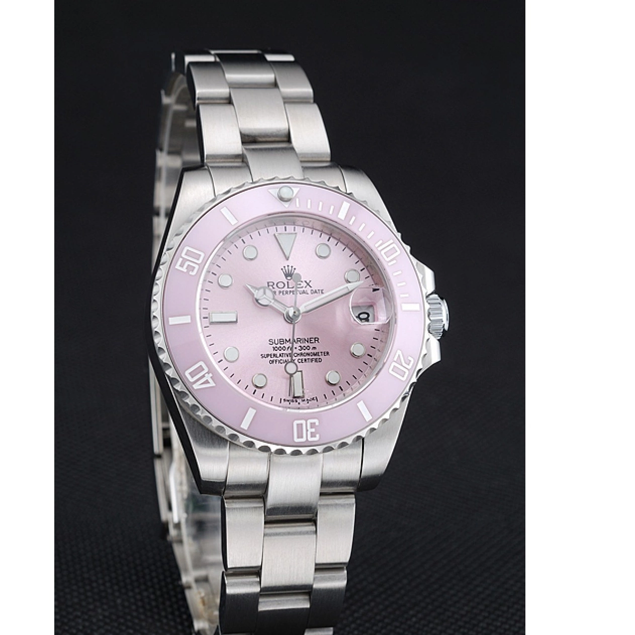Aaa replica watch Bracelet Dial Submariner Steel Rolex Stainless Lilas 1454155 0604